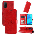 Custodia per telefono in pelle di girasole goffrata, For OPPO A7 / A5s, For OPPO A9 / A5 2020, For OPPO A15 / A16K / A16e, For OPPO A52 / A72 / A92