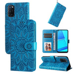 Custodia per telefono in pelle di girasole goffrata, For OPPO A7 / A5s, For OPPO A9 / A5 2020, For OPPO A15 / A16K / A16e, For OPPO A52 / A72 / A92
