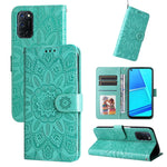 Custodia per telefono in pelle di girasole goffrata, For OPPO A7 / A5s, For OPPO A9 / A5 2020, For OPPO A15 / A16K / A16e, For OPPO A52 / A72 / A92