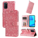 Custodia per telefono in pelle di girasole goffrata, For OPPO A7 / A5s, For OPPO A9 / A5 2020, For OPPO A15 / A16K / A16e, For OPPO A52 / A72 / A92
