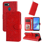 Custodia per telefono in pelle di girasole goffrata, For OPPO A53 / A53s / A33 / A32, For OPPO A54 4G / A16 / A16s / A55 4G, For OPPO A57 5G / Realme V23, For OPPO A74 4G / F19 4G / A95 4G