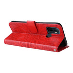 Custodia per telefono in pelle di girasole goffrata, For OPPO A53 / A53s / A33 / A32, For OPPO A54 4G / A16 / A16s / A55 4G, For OPPO A57 5G / Realme V23, For OPPO A74 4G / F19 4G / A95 4G