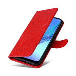 Custodia per telefono in pelle di girasole goffrata, For OPPO A53 / A53s / A33 / A32, For OPPO A54 4G / A16 / A16s / A55 4G, For OPPO A57 5G / Realme V23, For OPPO A74 4G / F19 4G / A95 4G