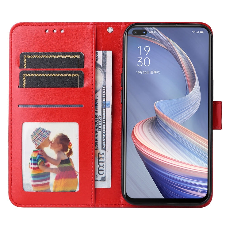 Custodia per telefono in pelle di girasole goffrata, For OPPO A92s / Reno4 Z / A53 5G, For OPPO A74 5G / A54 5G, For OPPO A94 4G / F19 Pro / Reno5 F, For OPPO A94 5G / A95 5G / F19 Pro+
