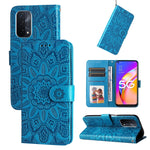 Custodia per telefono in pelle di girasole goffrata, For OPPO A92s / Reno4 Z / A53 5G, For OPPO A74 5G / A54 5G, For OPPO A94 4G / F19 Pro / Reno5 F, For OPPO A94 5G / A95 5G / F19 Pro+
