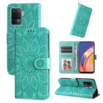 Custodia per telefono in pelle di girasole goffrata, For OPPO A92s / Reno4 Z / A53 5G, For OPPO A74 5G / A54 5G, For OPPO A94 4G / F19 Pro / Reno5 F, For OPPO A94 5G / A95 5G / F19 Pro+