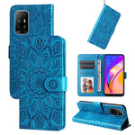 Custodia per telefono in pelle di girasole goffrata, For OPPO A92s / Reno4 Z / A53 5G, For OPPO A74 5G / A54 5G, For OPPO A94 4G / F19 Pro / Reno5 F, For OPPO A94 5G / A95 5G / F19 Pro+