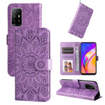 Custodia per telefono in pelle di girasole goffrata, For OPPO A92s / Reno4 Z / A53 5G, For OPPO A74 5G / A54 5G, For OPPO A94 4G / F19 Pro / Reno5 F, For OPPO A94 5G / A95 5G / F19 Pro+