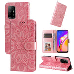 Custodia per telefono in pelle di girasole goffrata, For OPPO A92s / Reno4 Z / A53 5G, For OPPO A74 5G / A54 5G, For OPPO A94 4G / F19 Pro / Reno5 F, For OPPO A94 5G / A95 5G / F19 Pro+
