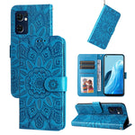 Custodia per telefono in pelle di girasole goffrata, For OPPO Find X5 Lite / Reno7 5G Global, For OPPO Find X5, For OPPO Find X5 Pro, For OPPO Realme 8 4G / 8 Pro