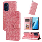 Custodia per telefono in pelle di girasole goffrata, For OPPO Find X5 Lite / Reno7 5G Global, For OPPO Find X5, For OPPO Find X5 Pro, For OPPO Realme 8 4G / 8 Pro