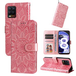 Custodia per telefono in pelle di girasole goffrata, For OPPO Find X5 Lite / Reno7 5G Global, For OPPO Find X5, For OPPO Find X5 Pro, For OPPO Realme 8 4G / 8 Pro