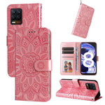 Custodia per telefono in pelle di girasole goffrata, For OPPO Find X5 Lite / Reno7 5G Global, For OPPO Find X5, For OPPO Find X5 Pro, For OPPO Realme 8 4G / 8 Pro