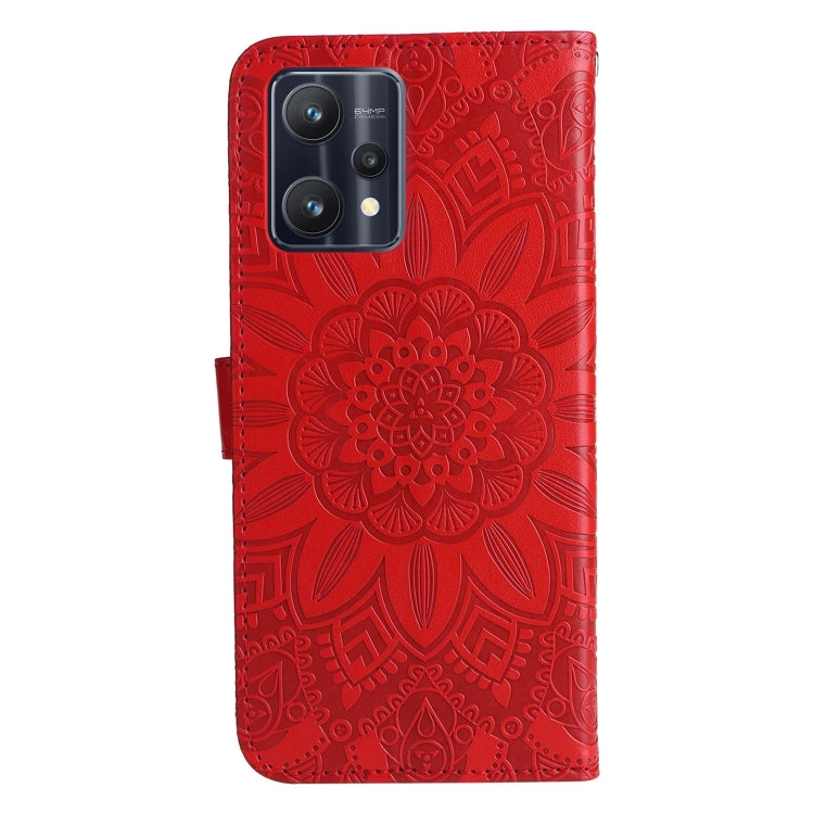 Custodia per telefono in pelle di girasole goffrata, For OPPO Realme 8i / Narzo 50 4G, For OPPO Realme 9 Pro / 9 5G, For OPPO Realme C11 2021 / C20, For OPPO Realme C15 / C12 / C25