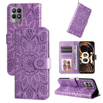 Custodia per telefono in pelle di girasole goffrata, For OPPO Realme 8i / Narzo 50 4G, For OPPO Realme 9 Pro / 9 5G, For OPPO Realme C11 2021 / C20, For OPPO Realme C15 / C12 / C25