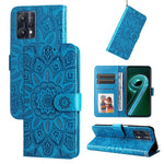 Custodia per telefono in pelle di girasole goffrata, For OPPO Realme 8i / Narzo 50 4G, For OPPO Realme 9 Pro / 9 5G, For OPPO Realme C11 2021 / C20, For OPPO Realme C15 / C12 / C25