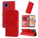 Custodia per telefono in pelle di girasole goffrata, For OPPO Realme 8i / Narzo 50 4G, For OPPO Realme 9 Pro / 9 5G, For OPPO Realme C11 2021 / C20, For OPPO Realme C15 / C12 / C25