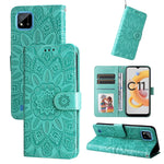 Custodia per telefono in pelle di girasole goffrata, For OPPO Realme 8i / Narzo 50 4G, For OPPO Realme 9 Pro / 9 5G, For OPPO Realme C11 2021 / C20, For OPPO Realme C15 / C12 / C25