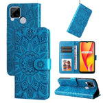 Custodia per telefono in pelle di girasole goffrata, For OPPO Realme 8i / Narzo 50 4G, For OPPO Realme 9 Pro / 9 5G, For OPPO Realme C11 2021 / C20, For OPPO Realme C15 / C12 / C25