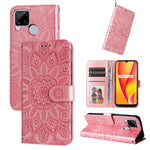 Custodia per telefono in pelle di girasole goffrata, For OPPO Realme 8i / Narzo 50 4G, For OPPO Realme 9 Pro / 9 5G, For OPPO Realme C11 2021 / C20, For OPPO Realme C15 / C12 / C25