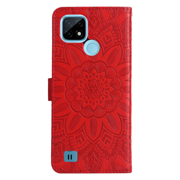 Custodia per telefono in pelle di girasole goffrata, For OPPO Realme C21 / C21Y, For OPPO Realme C31, For OPPO Realme C35 4G / Narzo 50A Prime, For OPPO Realme GT Neo2