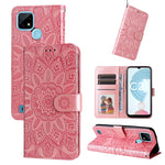 Custodia per telefono in pelle di girasole goffrata, For OPPO Realme C21 / C21Y, For OPPO Realme C31, For OPPO Realme C35 4G / Narzo 50A Prime, For OPPO Realme GT Neo2