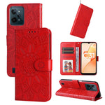 Custodia per telefono in pelle di girasole goffrata, For OPPO Realme C21 / C21Y, For OPPO Realme C31, For OPPO Realme C35 4G / Narzo 50A Prime, For OPPO Realme GT Neo2