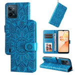 Custodia per telefono in pelle di girasole goffrata, For OPPO Realme C21 / C21Y, For OPPO Realme C31, For OPPO Realme C35 4G / Narzo 50A Prime, For OPPO Realme GT Neo2