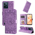 Custodia per telefono in pelle di girasole goffrata, For OPPO Realme C21 / C21Y, For OPPO Realme C31, For OPPO Realme C35 4G / Narzo 50A Prime, For OPPO Realme GT Neo2