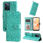 Custodia per telefono in pelle di girasole goffrata, For OPPO Realme C21 / C21Y, For OPPO Realme C31, For OPPO Realme C35 4G / Narzo 50A Prime, For OPPO Realme GT Neo2