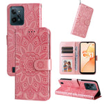 Custodia per telefono in pelle di girasole goffrata, For OPPO Realme C21 / C21Y, For OPPO Realme C31, For OPPO Realme C35 4G / Narzo 50A Prime, For OPPO Realme GT Neo2