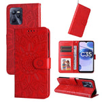 Custodia per telefono in pelle di girasole goffrata, For OPPO Realme C21 / C21Y, For OPPO Realme C31, For OPPO Realme C35 4G / Narzo 50A Prime, For OPPO Realme GT Neo2