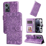 Custodia per telefono in pelle di girasole goffrata, For OPPO Realme C21 / C21Y, For OPPO Realme C31, For OPPO Realme C35 4G / Narzo 50A Prime, For OPPO Realme GT Neo2