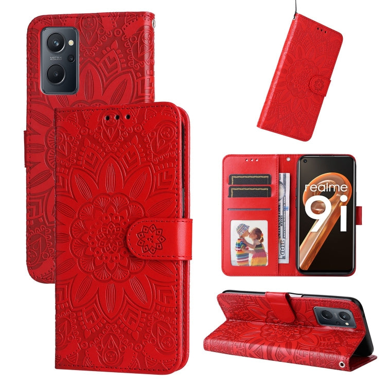 Custodia per telefono in pelle di girasole goffrata, For OPPO Realme GT Neo3, For OPPO Realme 9i / A36 4G / A76 4G, For OPPO Reno7 4G / F21 Pro, For OPPO Reno7 Pro 5G