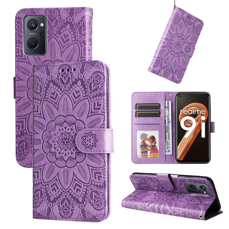 Custodia per telefono in pelle di girasole goffrata, For OPPO Realme GT Neo3, For OPPO Realme 9i / A36 4G / A76 4G, For OPPO Reno7 4G / F21 Pro, For OPPO Reno7 Pro 5G