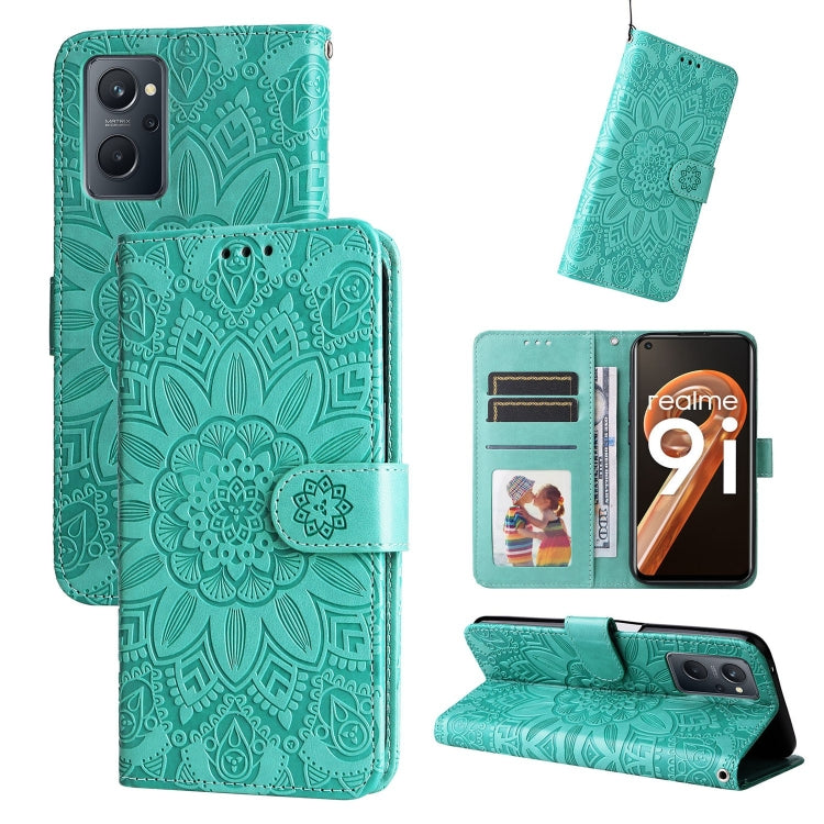 Custodia per telefono in pelle di girasole goffrata, For OPPO Realme GT Neo3, For OPPO Realme 9i / A36 4G / A76 4G, For OPPO Reno7 4G / F21 Pro, For OPPO Reno7 Pro 5G