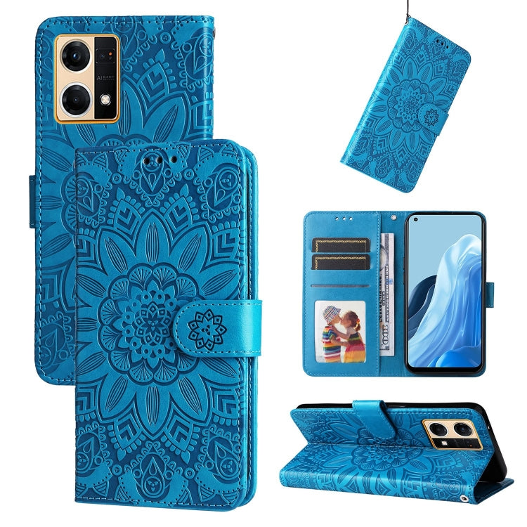 Custodia per telefono in pelle di girasole goffrata, For OPPO Realme GT Neo3, For OPPO Realme 9i / A36 4G / A76 4G, For OPPO Reno7 4G / F21 Pro, For OPPO Reno7 Pro 5G