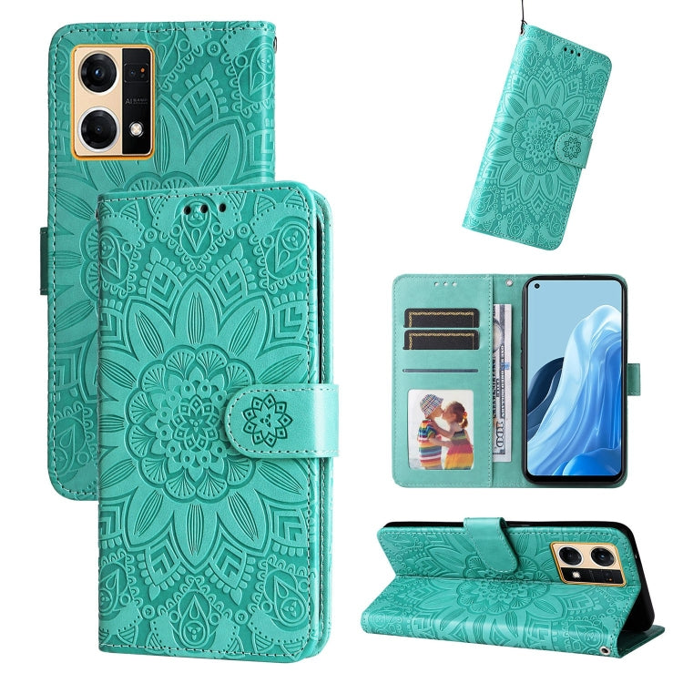 Custodia per telefono in pelle di girasole goffrata, For OPPO Realme GT Neo3, For OPPO Realme 9i / A36 4G / A76 4G, For OPPO Reno7 4G / F21 Pro, For OPPO Reno7 Pro 5G