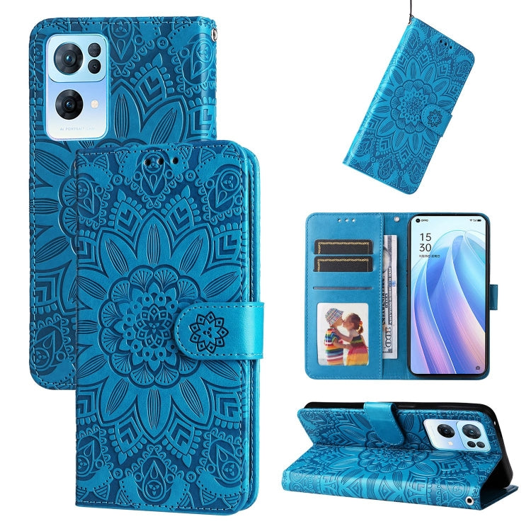 Custodia per telefono in pelle di girasole goffrata, For OPPO Realme GT Neo3, For OPPO Realme 9i / A36 4G / A76 4G, For OPPO Reno7 4G / F21 Pro, For OPPO Reno7 Pro 5G