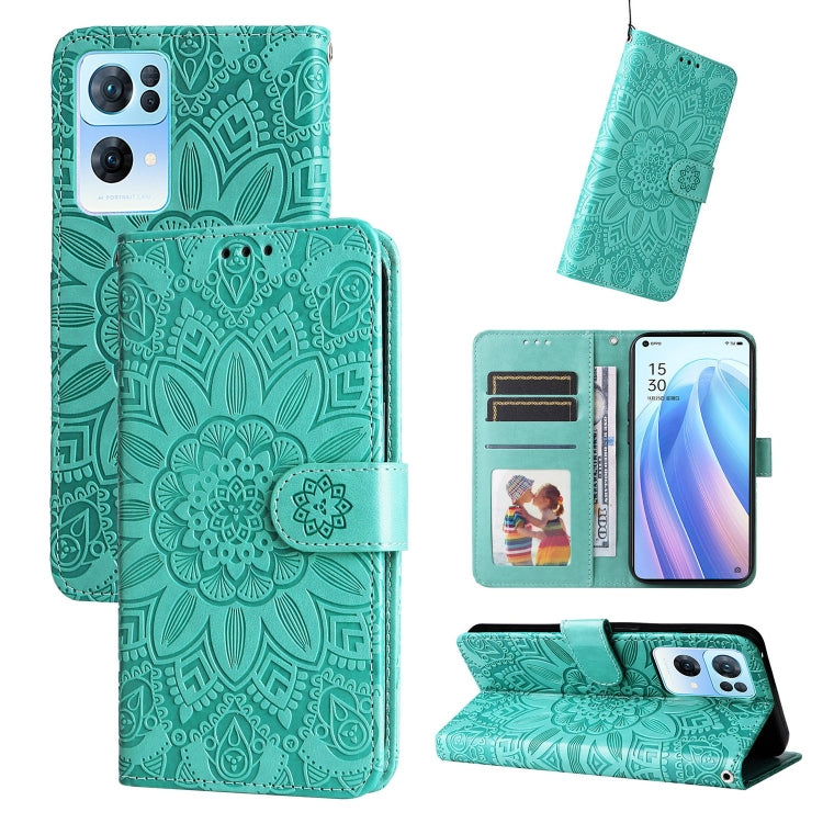 Custodia per telefono in pelle di girasole goffrata, For OPPO Realme GT Neo3, For OPPO Realme 9i / A36 4G / A76 4G, For OPPO Reno7 4G / F21 Pro, For OPPO Reno7 Pro 5G