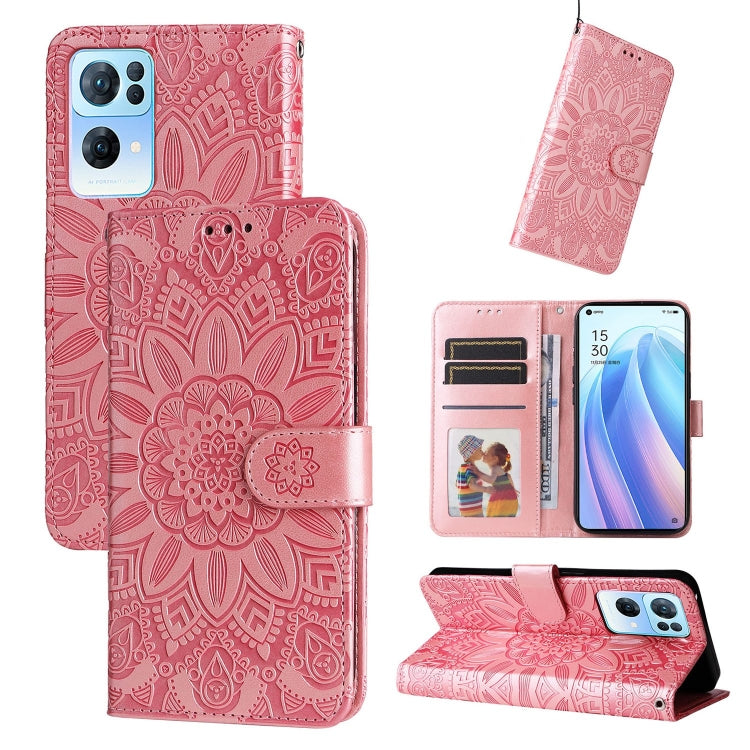 Custodia per telefono in pelle di girasole goffrata, For OPPO Realme GT Neo3, For OPPO Realme 9i / A36 4G / A76 4G, For OPPO Reno7 4G / F21 Pro, For OPPO Reno7 Pro 5G