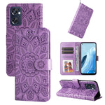 Custodia per telefono in pelle di girasole goffrata, For OPPO Reno7 SE, For OPPO Reno7 Z / OnePlus Nord N20 5G, For OPPO Realme 9 Pro+