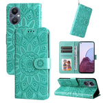 Custodia per telefono in pelle di girasole goffrata, For OPPO Reno7 SE, For OPPO Reno7 Z / OnePlus Nord N20 5G, For OPPO Realme 9 Pro+