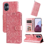 Custodia per telefono in pelle di girasole goffrata, For OPPO Reno7 SE, For OPPO Reno7 Z / OnePlus Nord N20 5G, For OPPO Realme 9 Pro+
