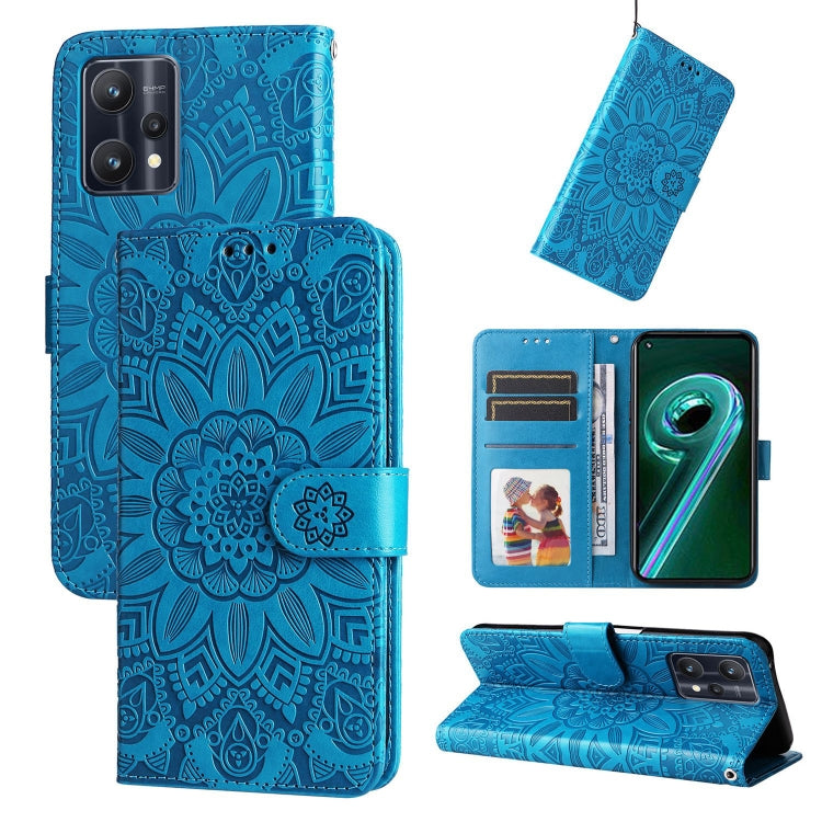 Custodia per telefono in pelle di girasole goffrata, For OPPO Reno7 SE, For OPPO Reno7 Z / OnePlus Nord N20 5G, For OPPO Realme 9 Pro+