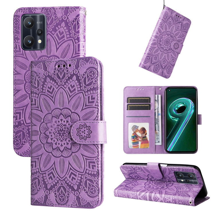 Custodia per telefono in pelle di girasole goffrata, For OPPO Reno7 SE, For OPPO Reno7 Z / OnePlus Nord N20 5G, For OPPO Realme 9 Pro+