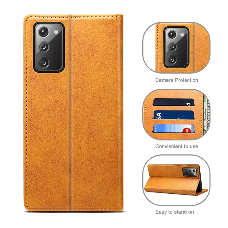 Custodia per telefono in pelle a vibrazione orizzontale con struttura in vitello, For Samsung Galaxy Note20, For Samsung Galaxy Note20 Ultra, For Samsung Galaxy S20, For Samsung Galaxy S20 Ultra, For Samsung Galaxy S20+, For Samsung Galaxy S21         ...
