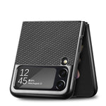 Custodia protettiva per telefono sottile per PC con motivo incrociato, For Samsung Galaxy Z Flip4 5G