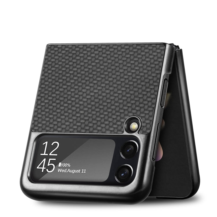 Custodia protettiva per telefono sottile per PC con motivo incrociato, For Samsung Galaxy Z Flip4 5G