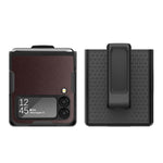 Custodia per telefono antiurto con texture Litchi, For Samsung Galaxy Z Flip3 5G